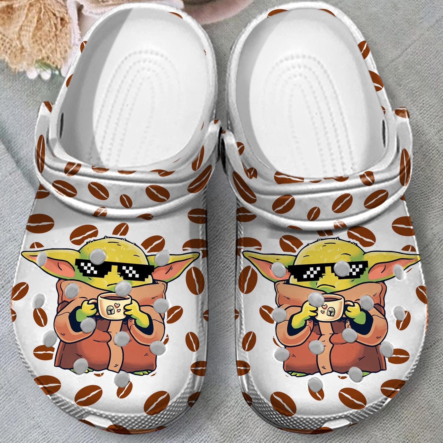 baby yoda wear sunglasses so coo drink coffee clogs fast shipping available j1zgb