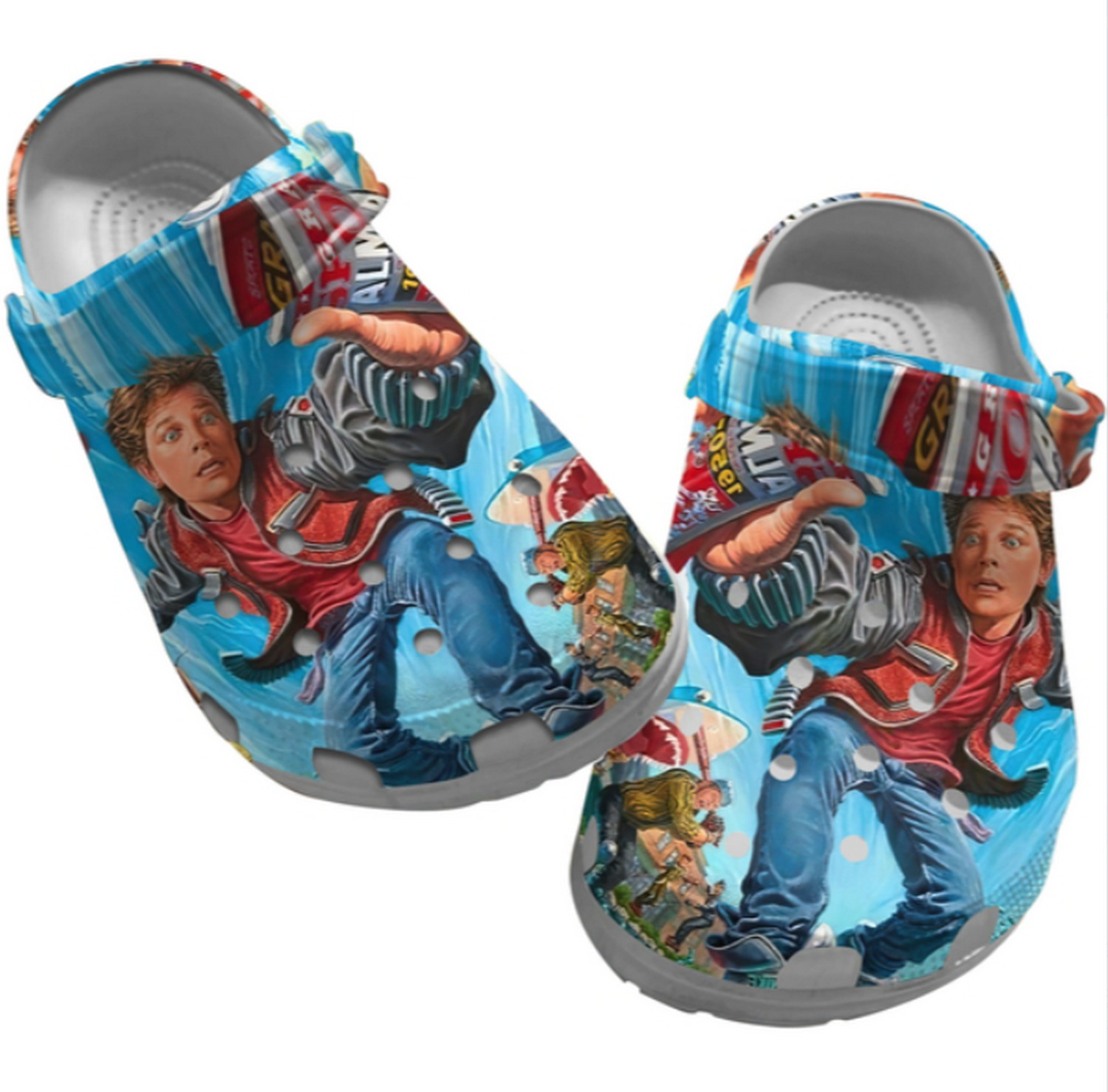 back to the future movie michael j.fox clogs for kids 26 adults 8caq1