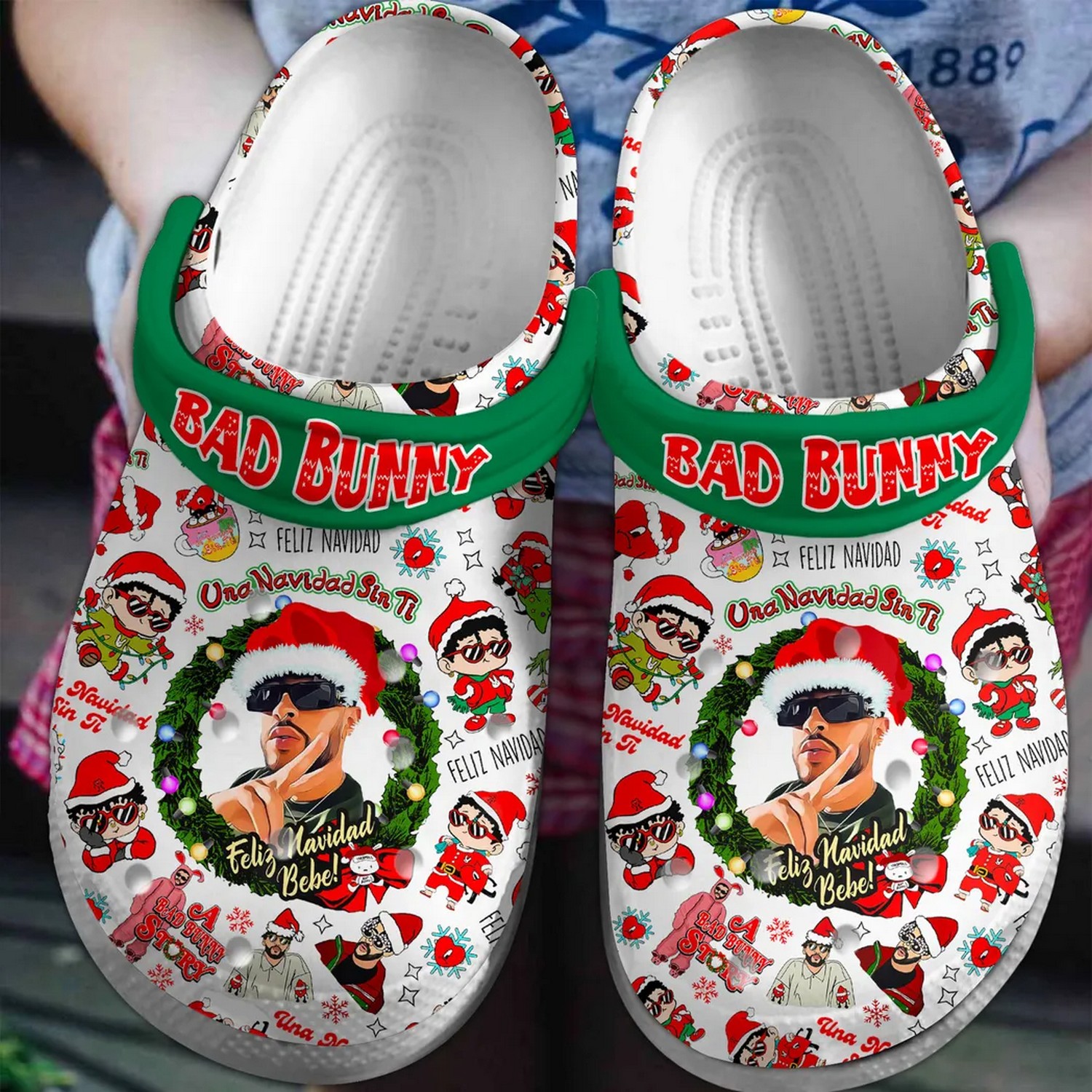 bad bunny merry christmas clogs for kids and adults fast shipping je9gb