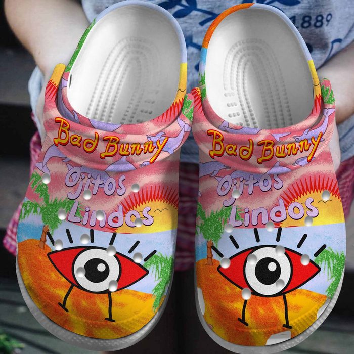 bad bunny ojito lindos colorful clogs shoes for men 26 women aflno