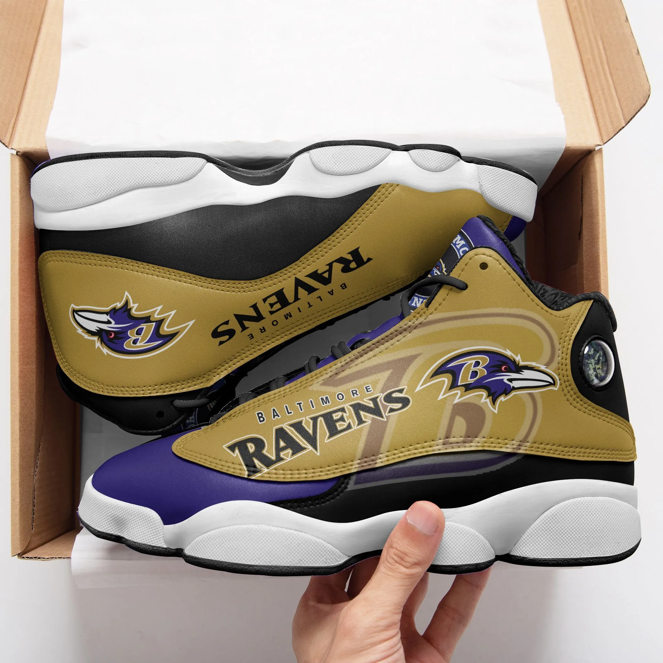 baltimore ravens air jd13 sneakers 368 wtvye