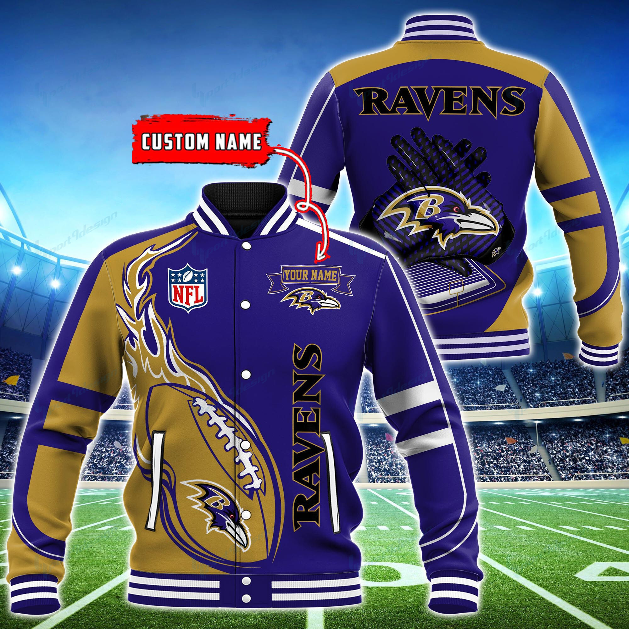 baltimore ravens personalized baseball jacket bg03 tvouz