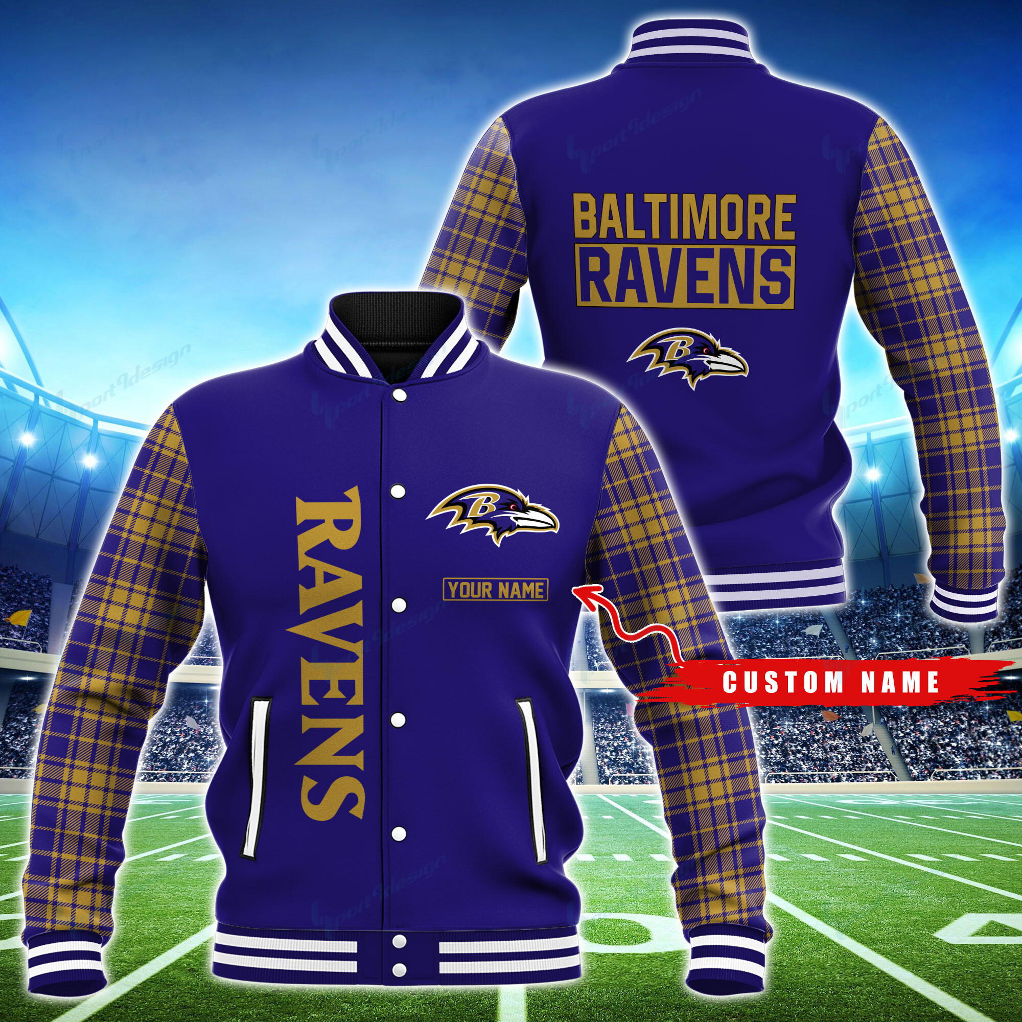 baltimore ravens personalized baseball jacket bg35 wxnqz