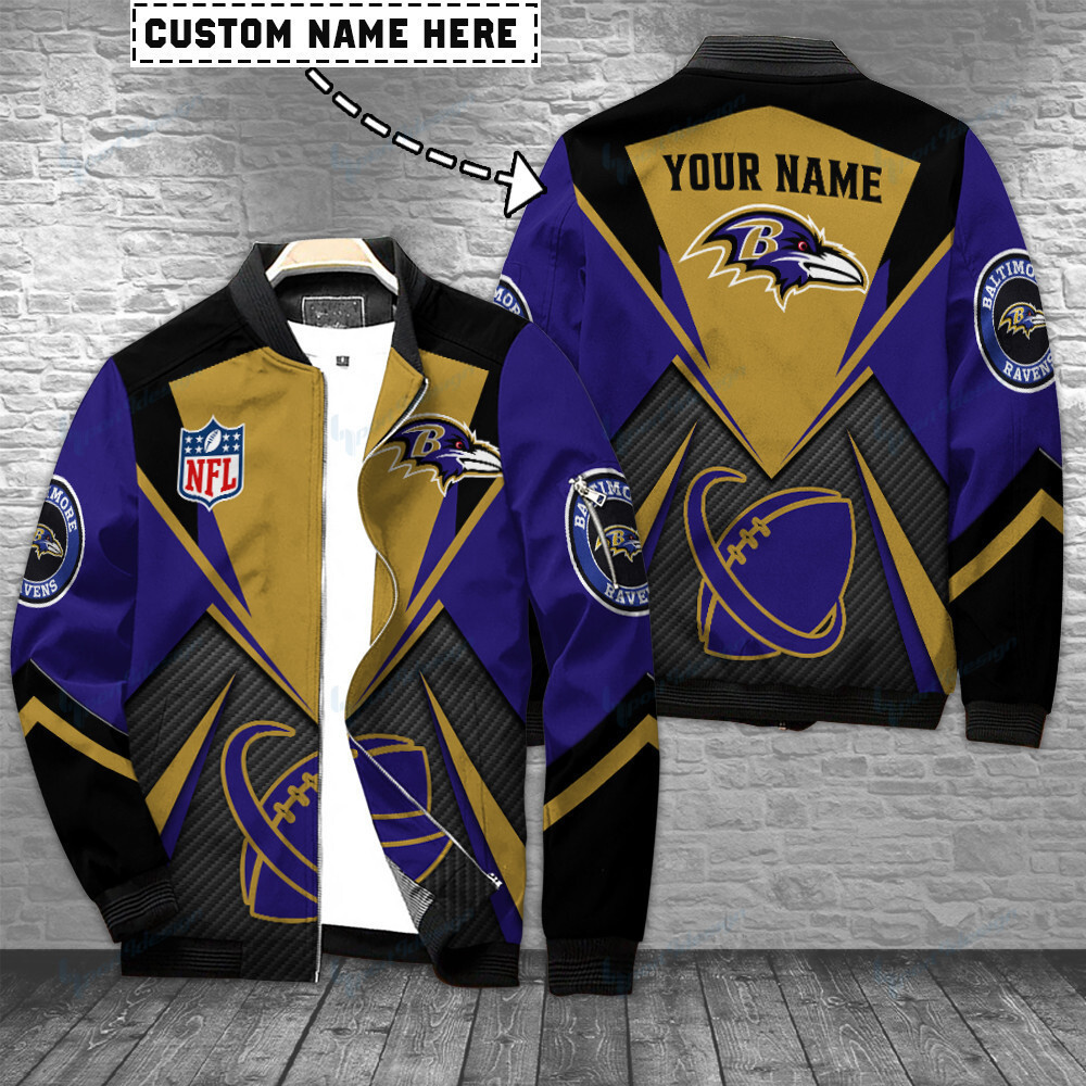 baltimore ravens personalized bomber jacket bg415 lluyb
