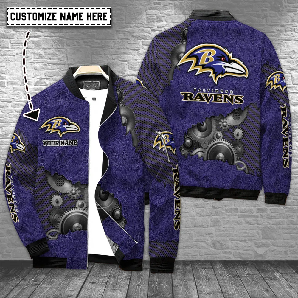 baltimore ravens personalized bomber jacket bg583 e5p5v