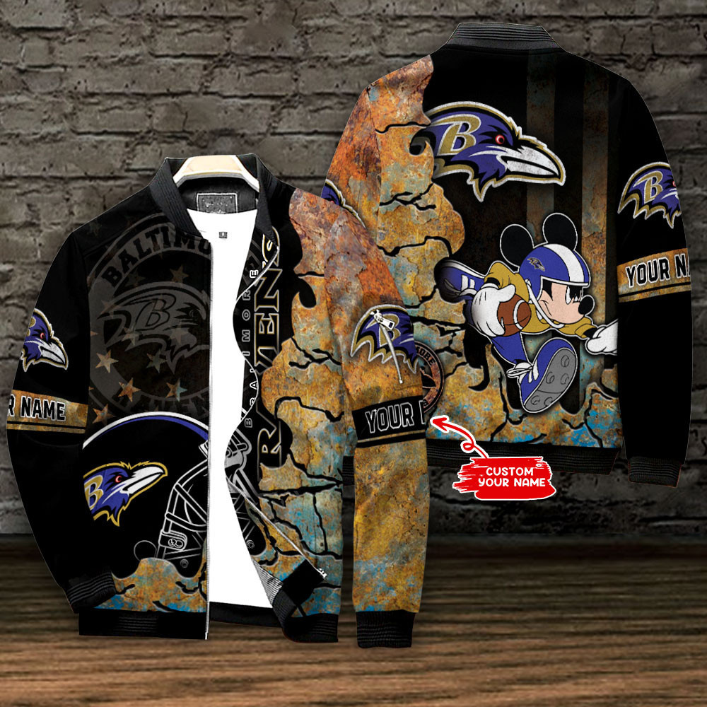 baltimore ravens personalized bomber jacket bg593 u9hpz