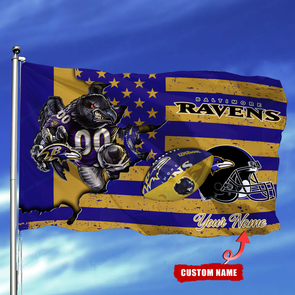 baltimore ravens personalized flag 110 qejwf
