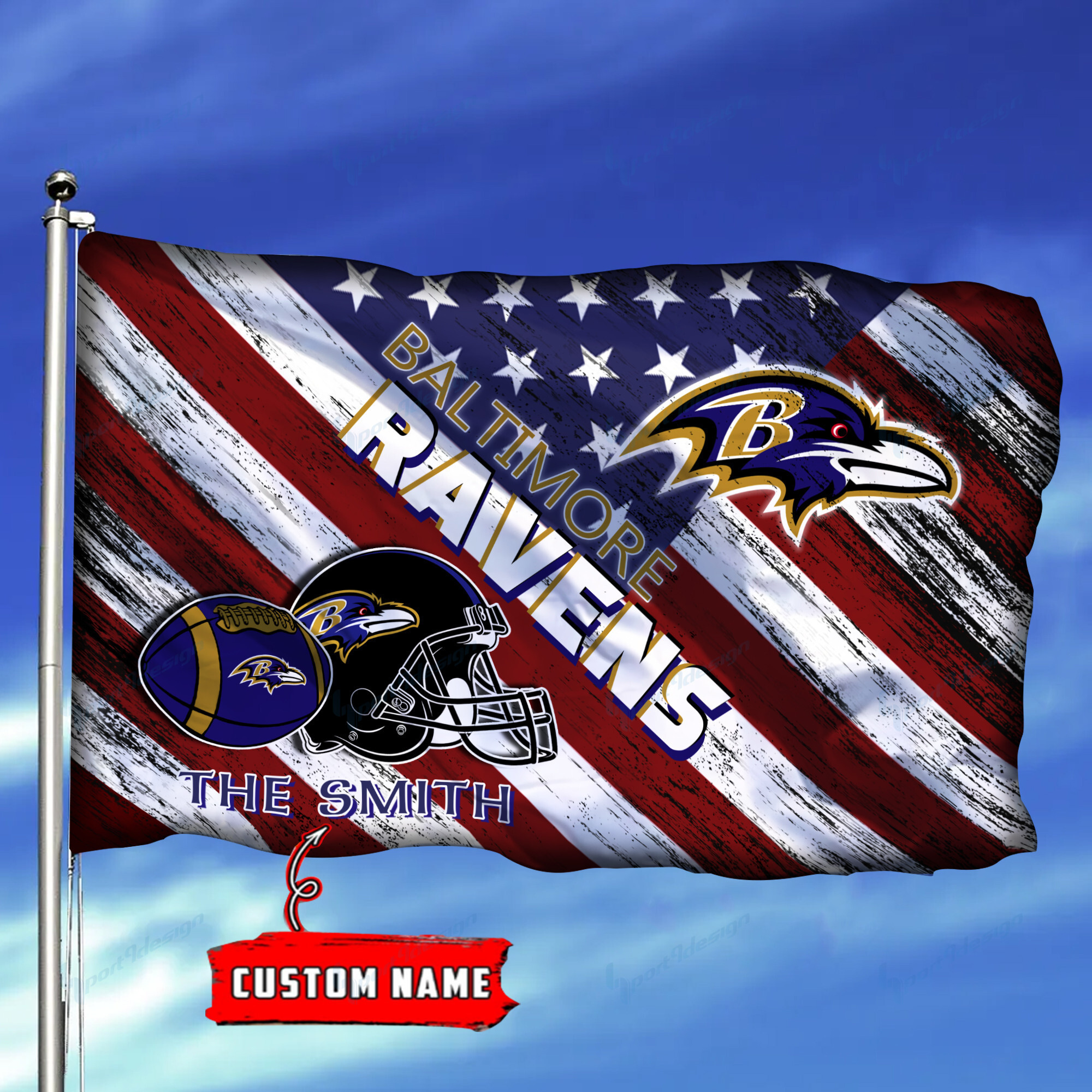 baltimore ravens personalized flag 137 rcl73