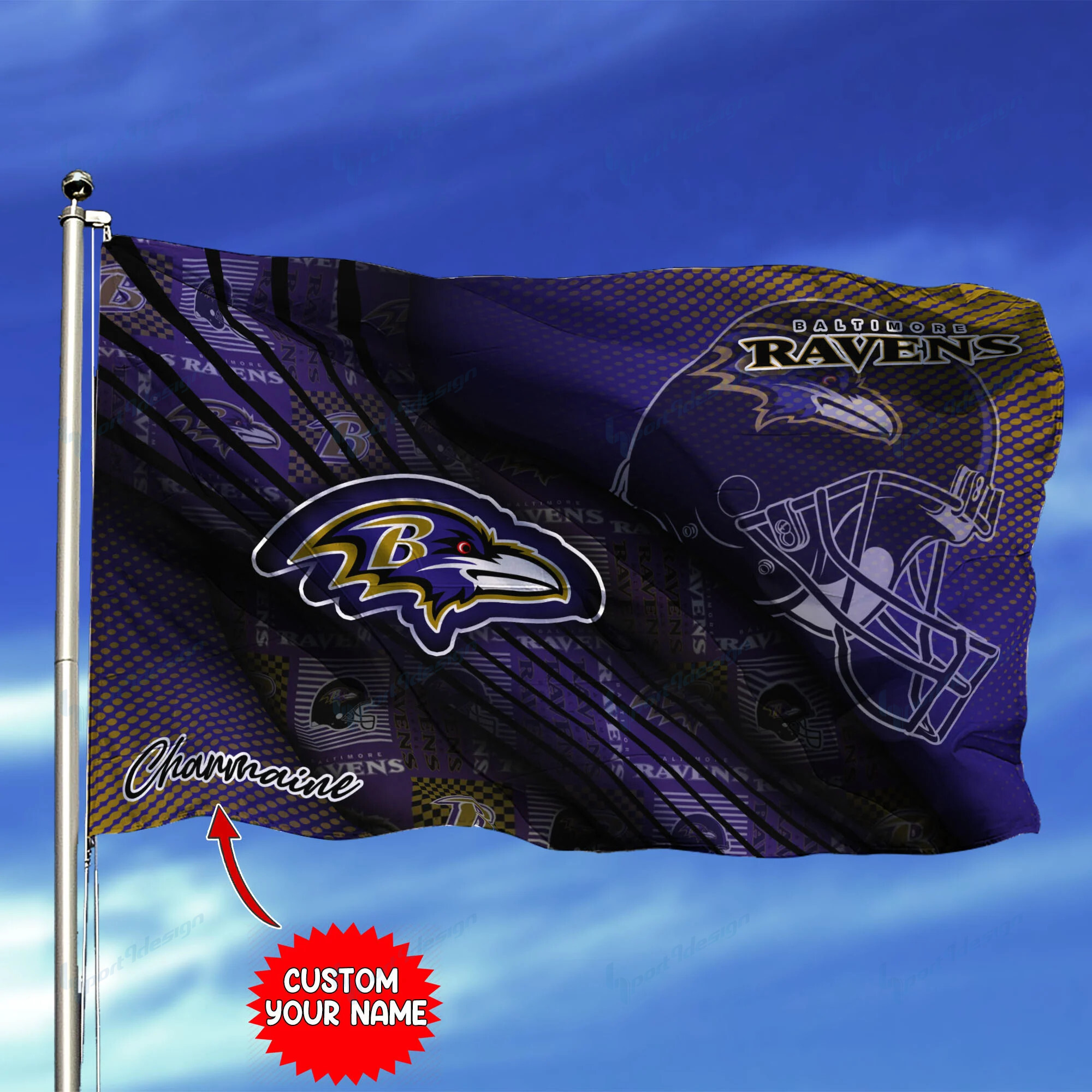 baltimore ravens personalized flag 208 bif6y