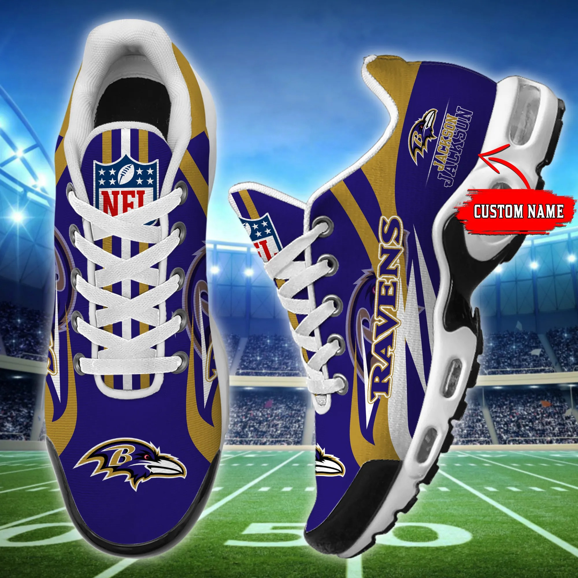 baltimore ravens personalized plus t n youth sneakers bg82 mn8fg