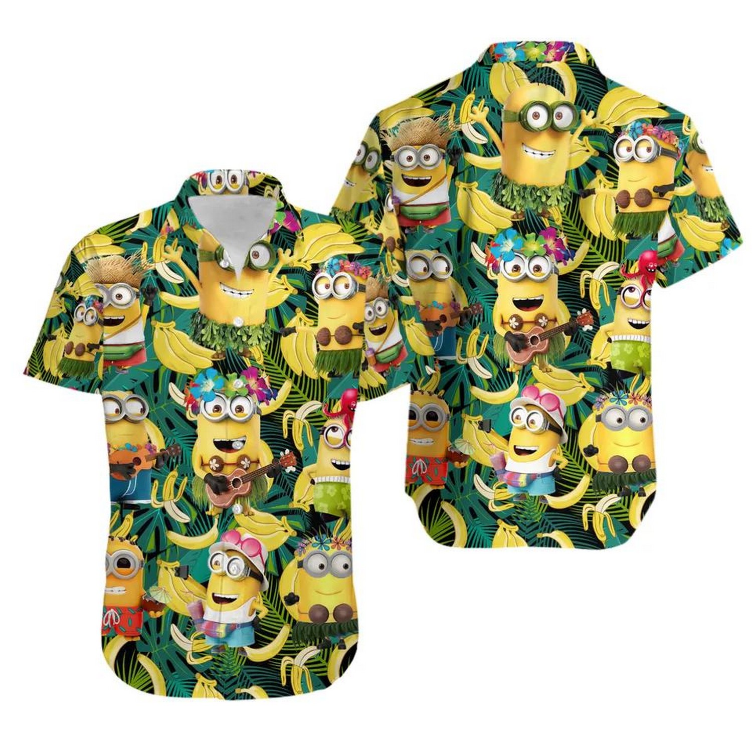 bananas 26 minions tropical flowe hawaiian shirt ixgy0