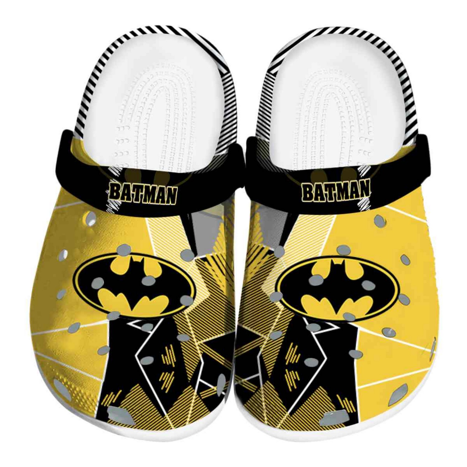 batman geometric background clogs for kids and adults yxxct