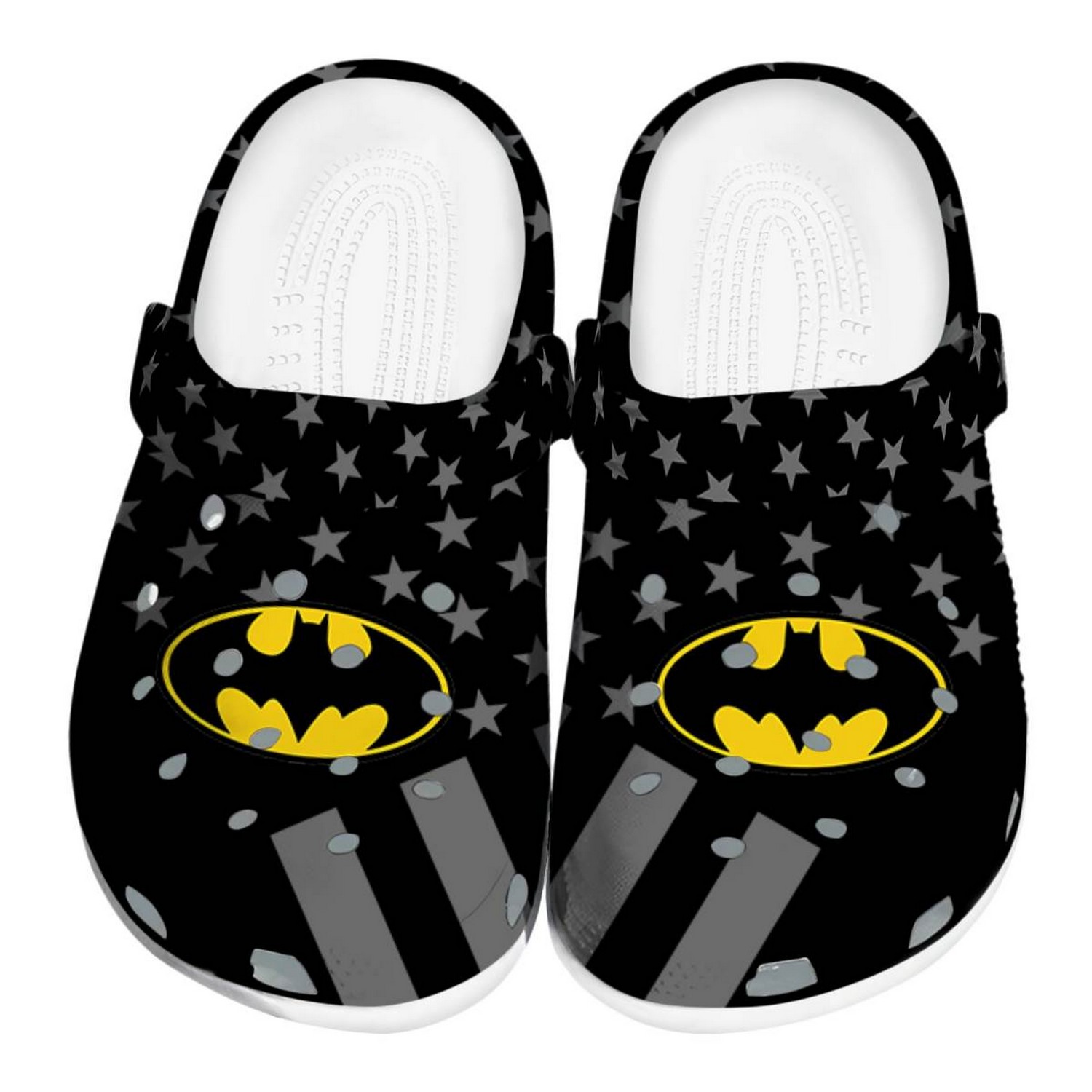 batman stellar stripes theme clogs for kids and adults chakp