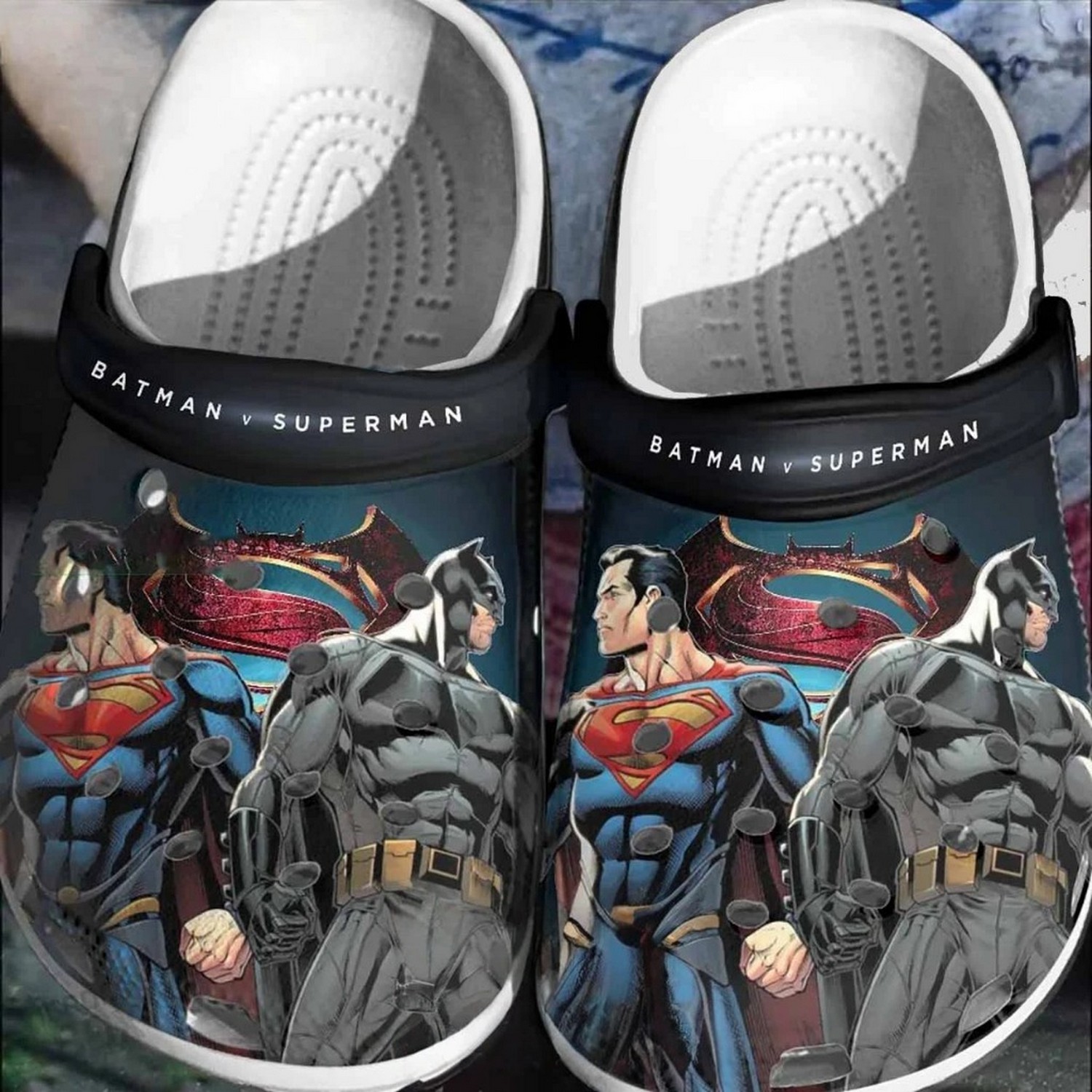 batman vs superman dc comics clogs for kids and adults zwzto
