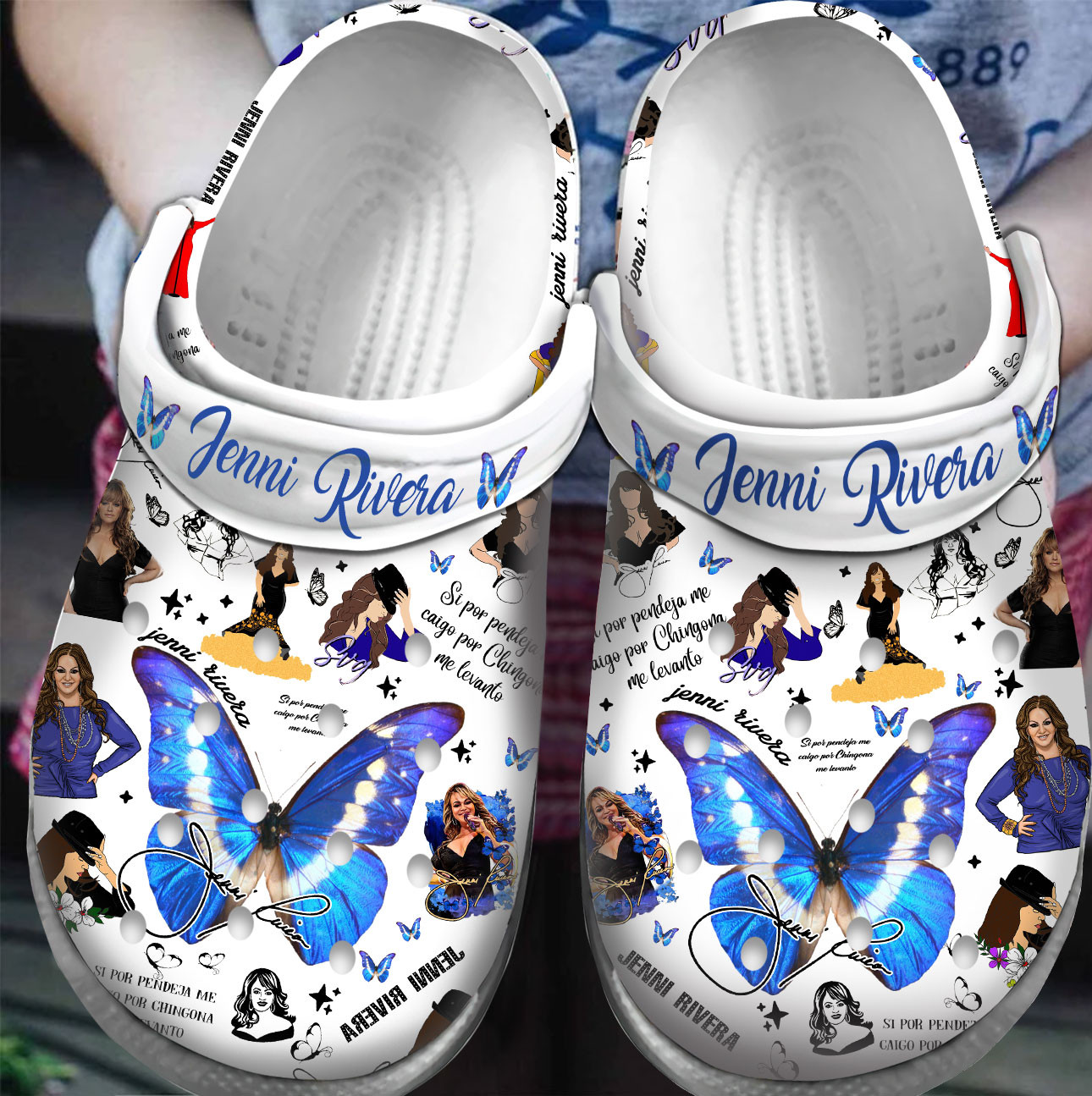 beautiful blue butterflies jenni rivera music white clogs for kids and adults amgis