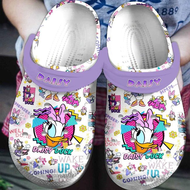 beautiful daisy duck disney crocs for kids and adults midwp