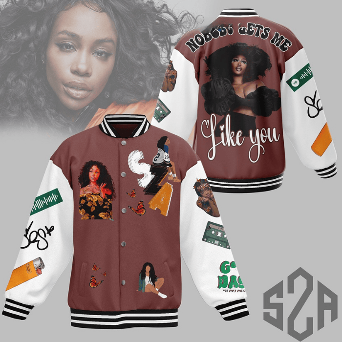 beautiful design nobody gets me sza baseball jacket wz1dr