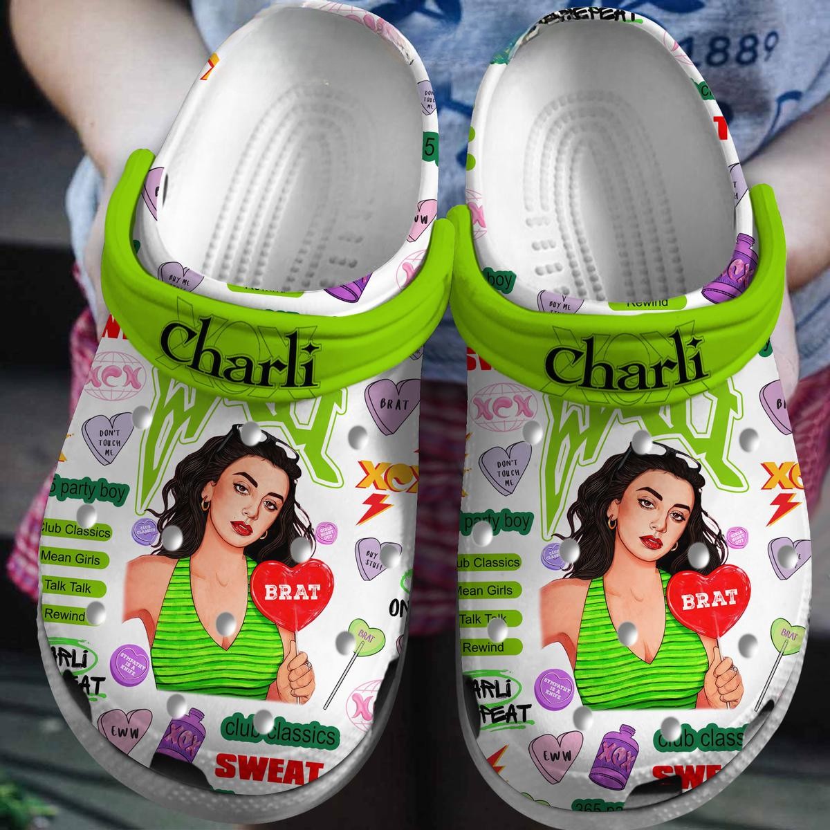 beautiful music shoes charli xcx white clogs for kids and adults tmpsu