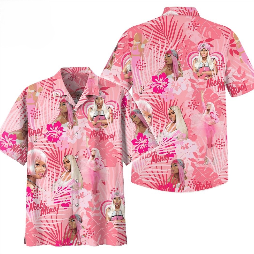 beautiful nicki minaj pink hawaiian shirt for kids 26 adults rymer