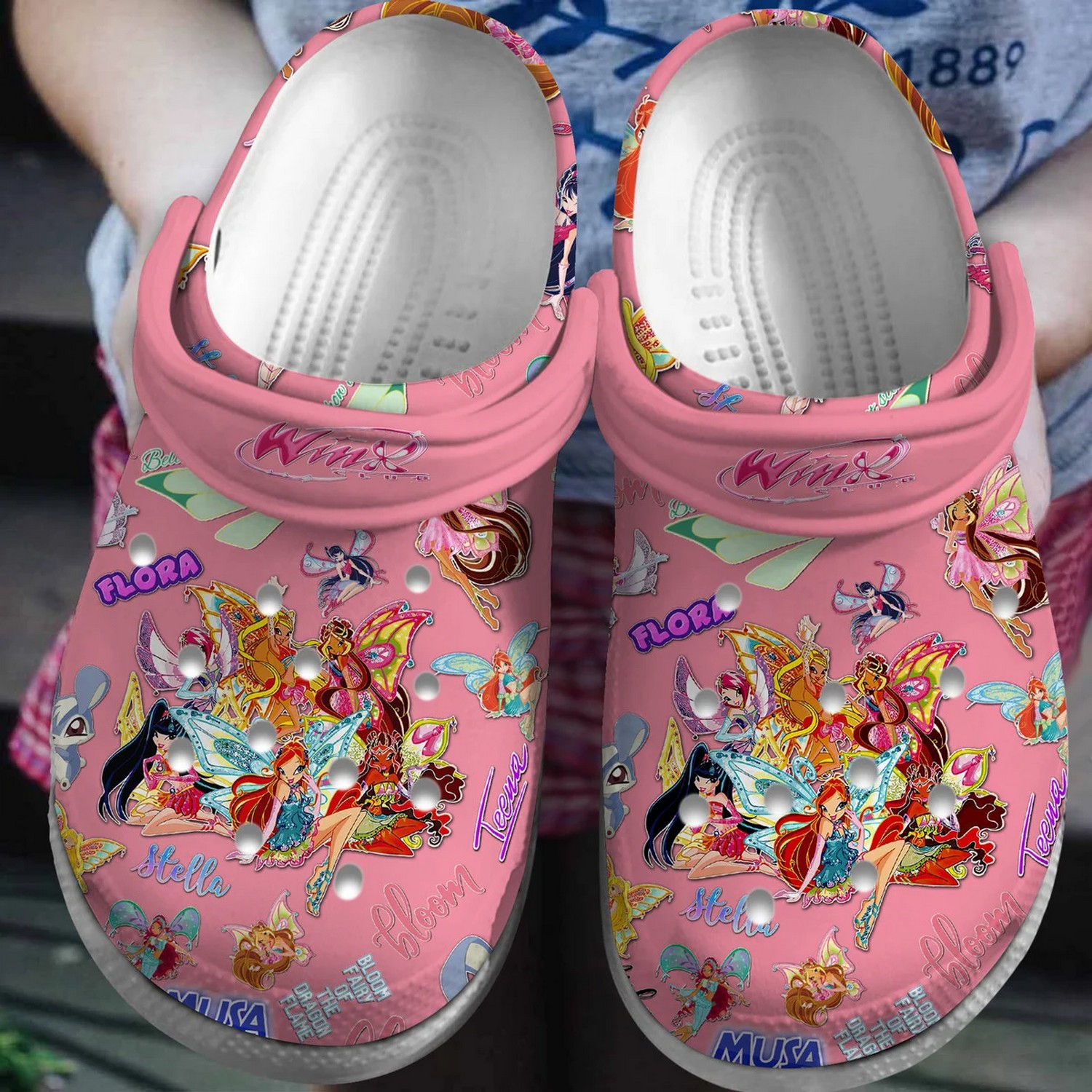 beautiful pink slippers winx bloom fary of the dragon flame cartoon clogs fast shipping available p429w