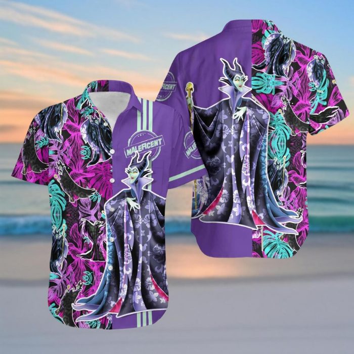 beautiful purple maleficent the villain hawaiian shirt nvx8y