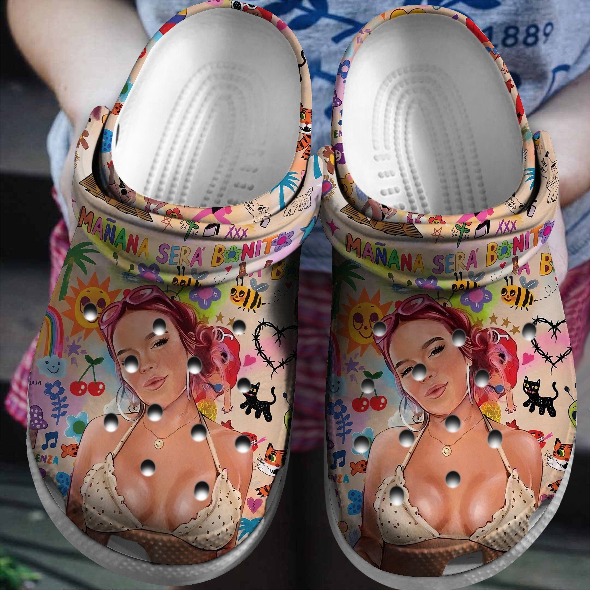 beautiful singer karol g music colorful crocsthe ideal gift for fans p8fqe