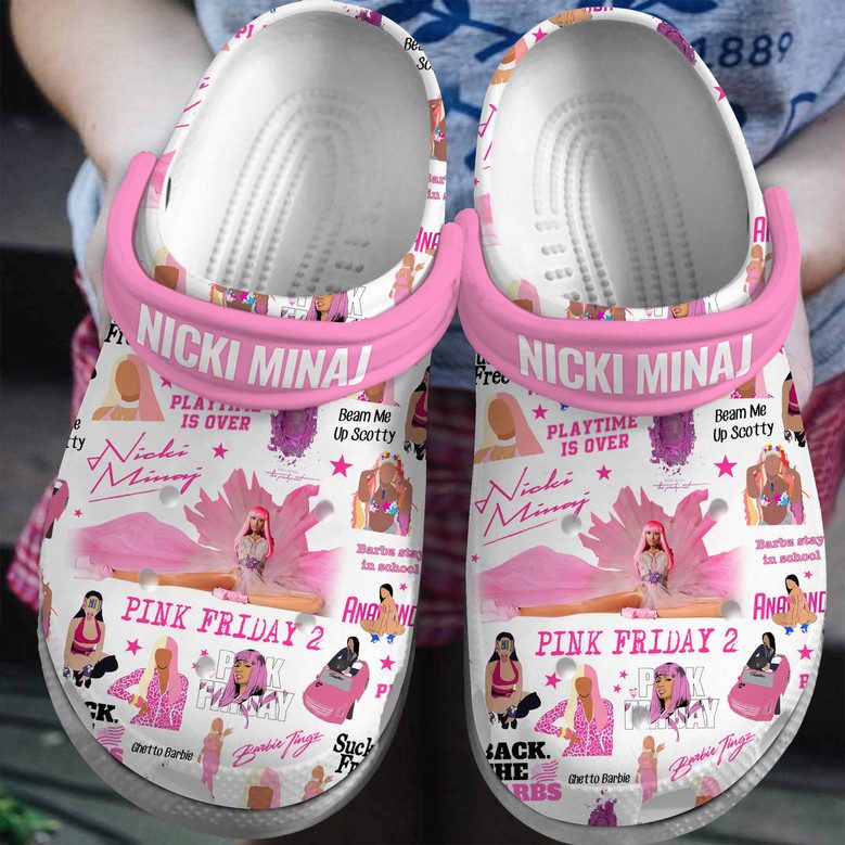 beautiful weird shoes nicki minaj music white clogs fast shippping worldwide kt1fb