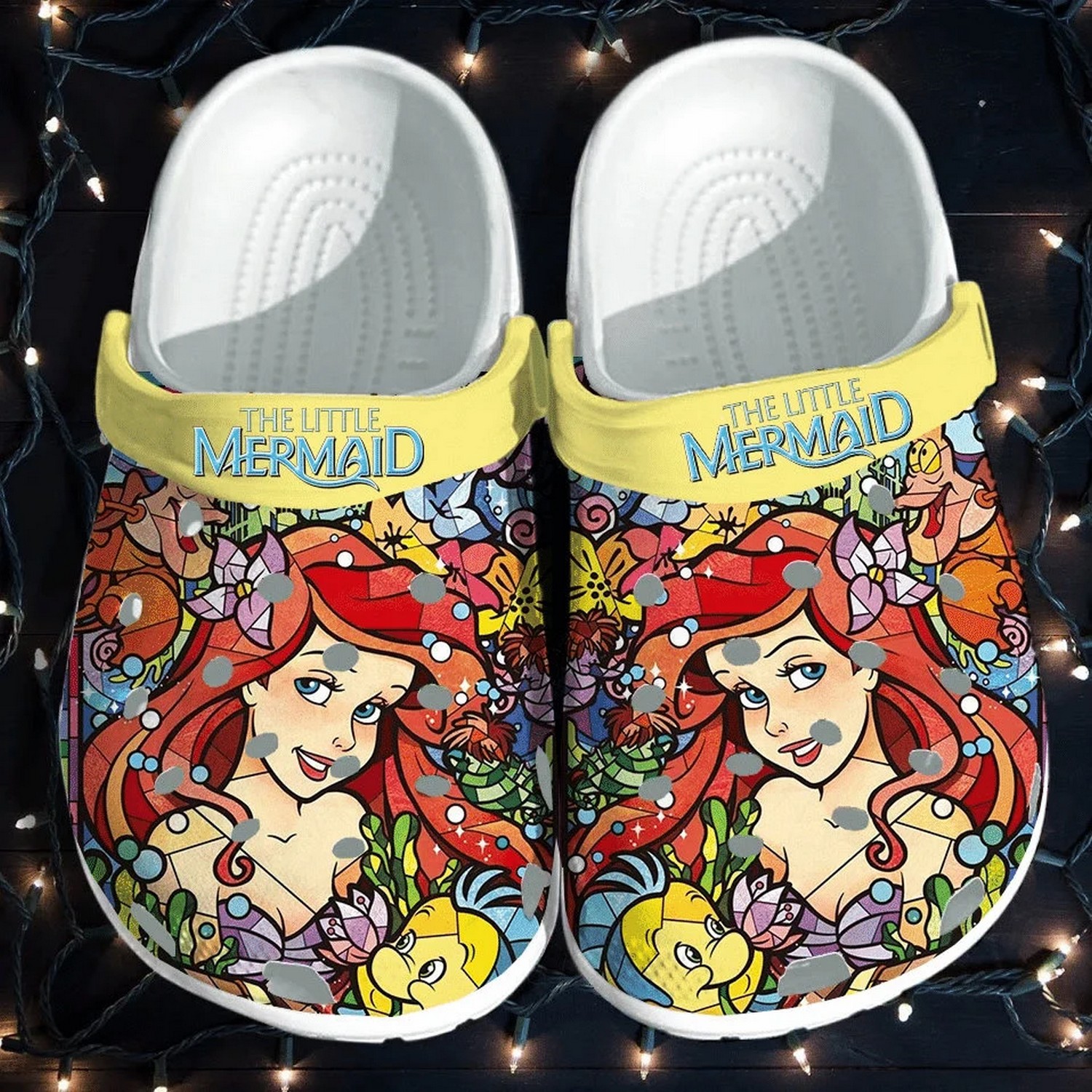 beautyful little mermaid happy time with gold fish clogs for kids and adults fast shipping mm6zn