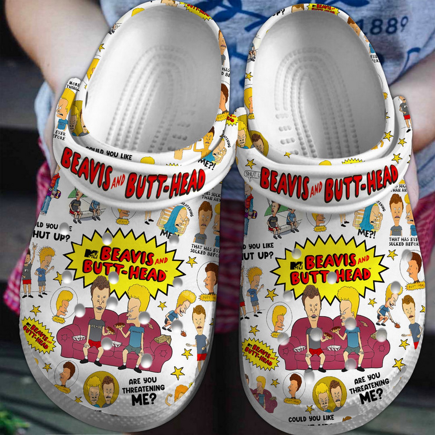beavis and butt head are you threatening me clogs for kids and adults 0fbnb