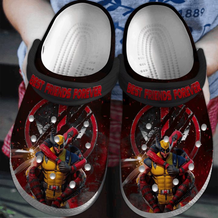 best friends forever deadpool 26 wolverine movie crocs for kids and adults jnutt