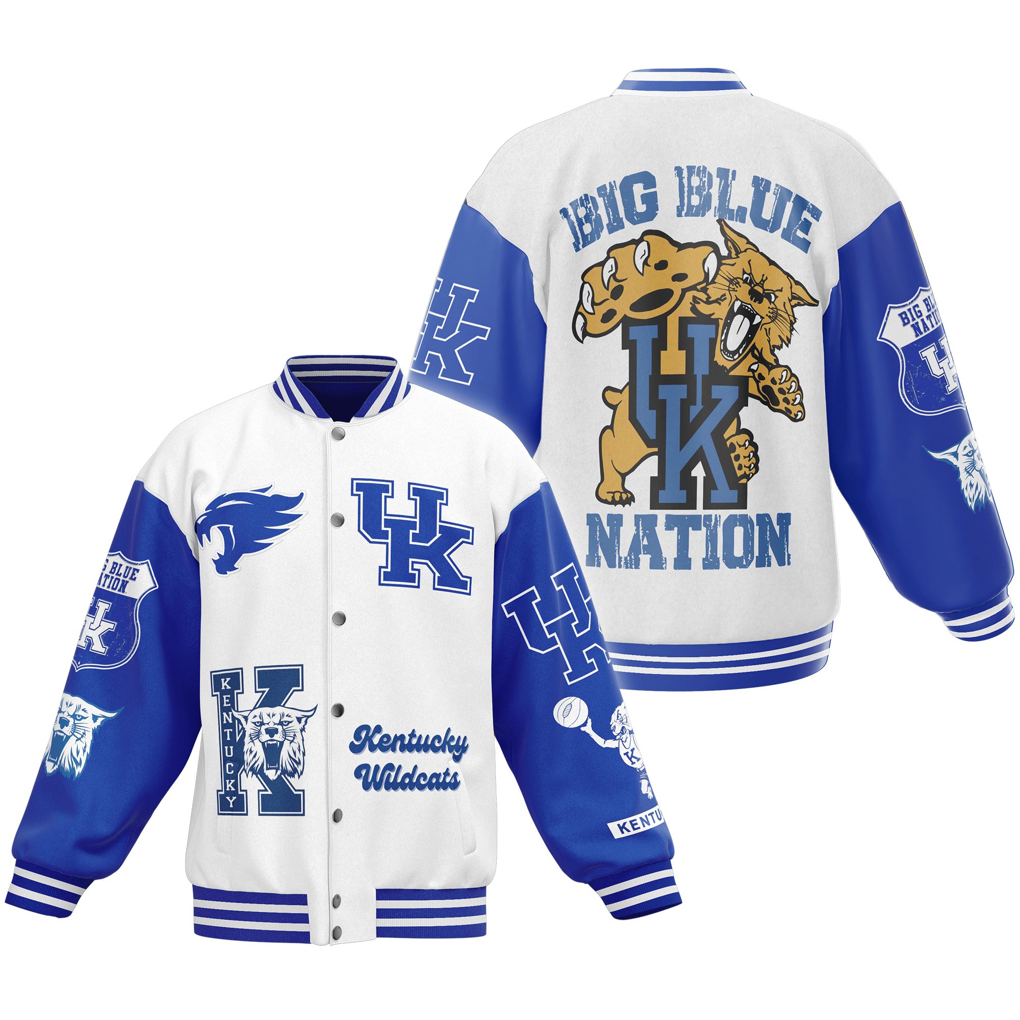 big blue nation kentucky wildcats ncaa baseball jacket ouwyu