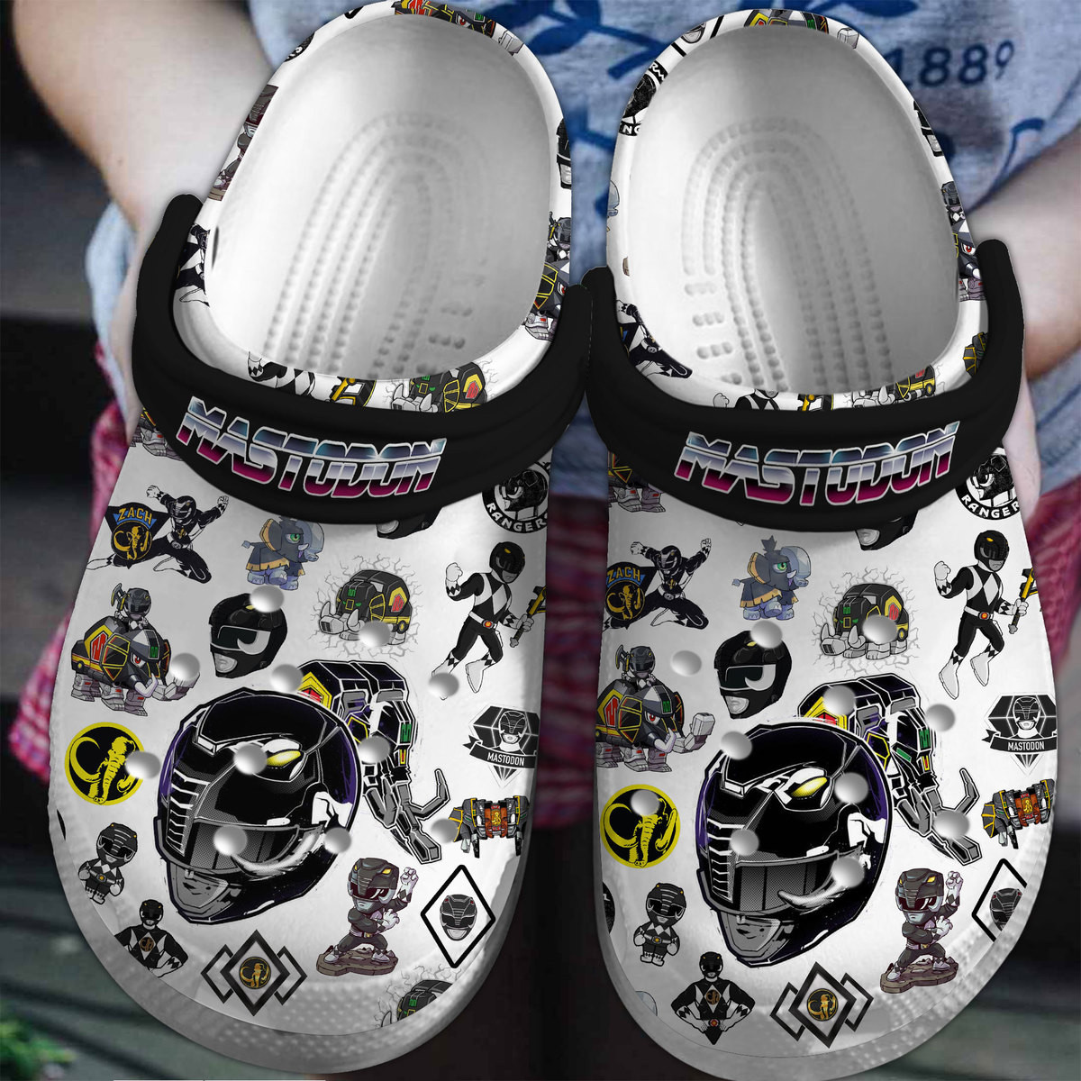 black power rangers mastodon movie clogs for kids 26 adults 3su2n