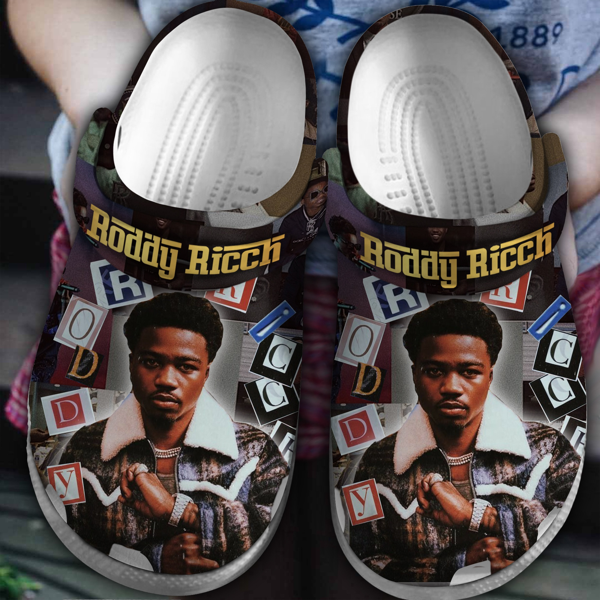 black sandals roddy ricch music cool clogs for kids and adults qybu8