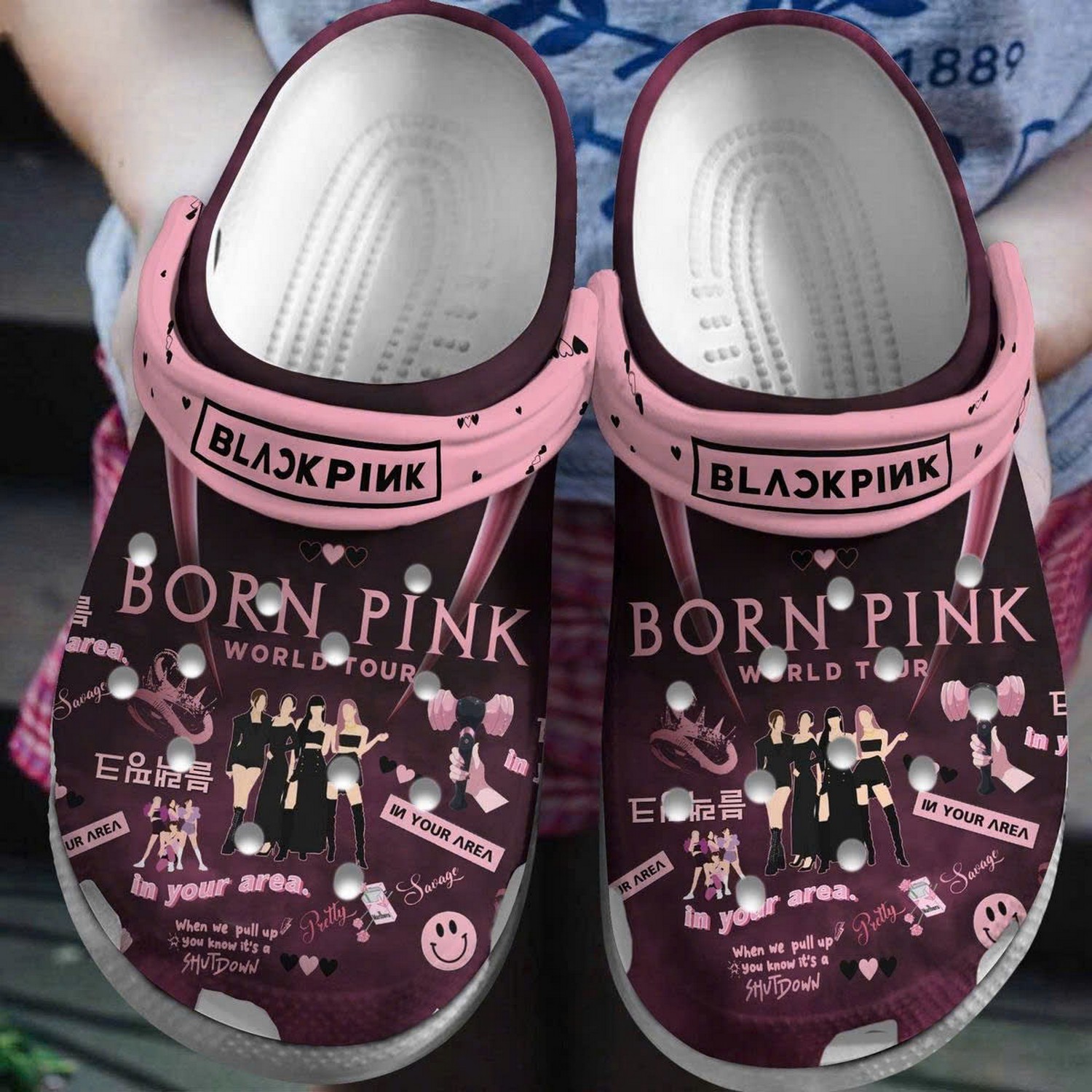 blackpink in your area born pink world tour clogs for kids and adults rcrvv