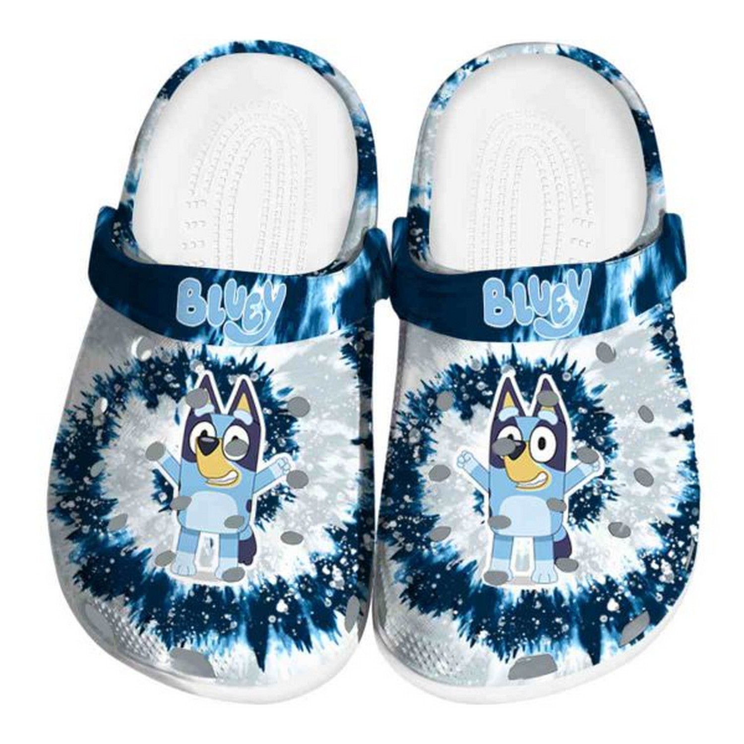 bluey radiant burst effect clogs for kids and adults hlffq