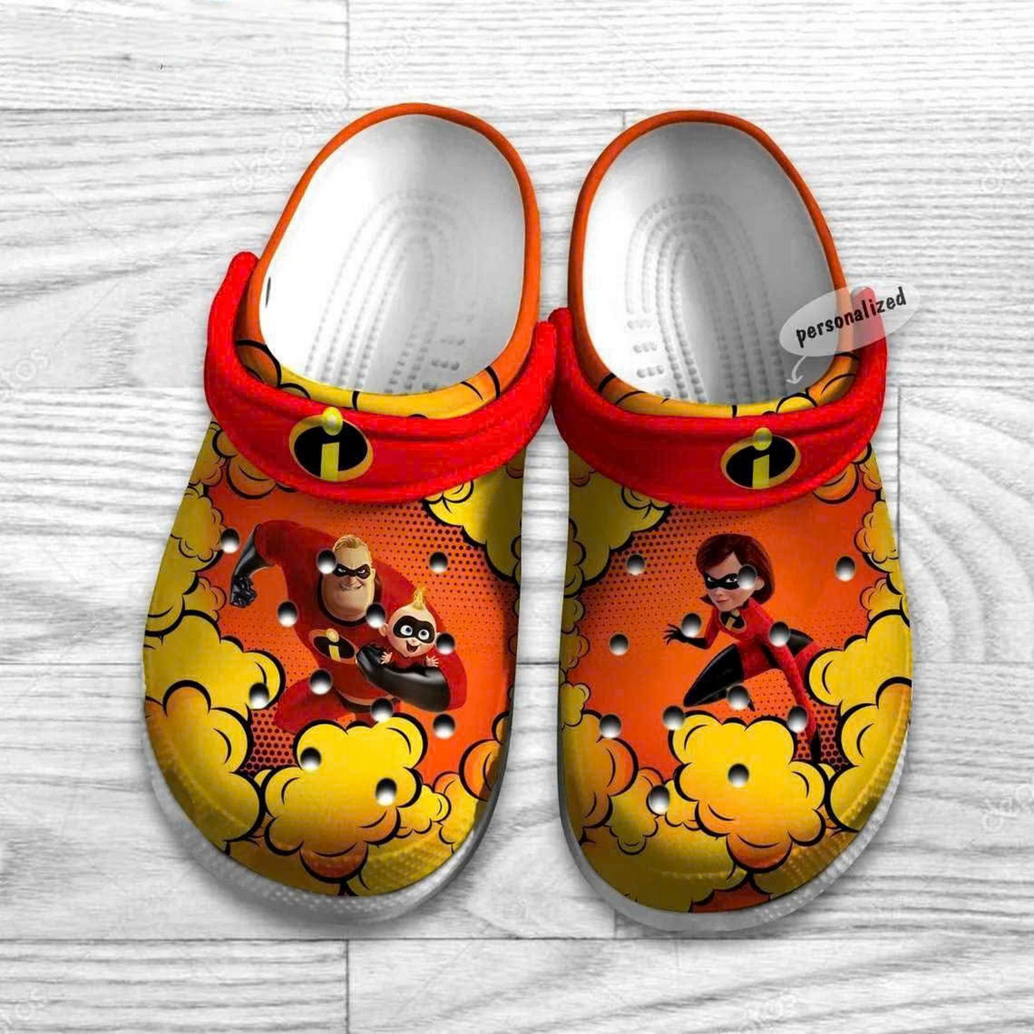 bob hellen parr hero family red pattern disney clogs for kids and adults fast shipping clogs fast shipping available iv5wl
