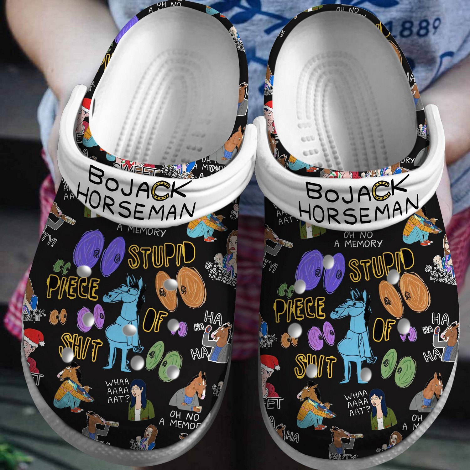 bojack horseman cartoon tv series piece stupid clogs for kids and adults 1kovx