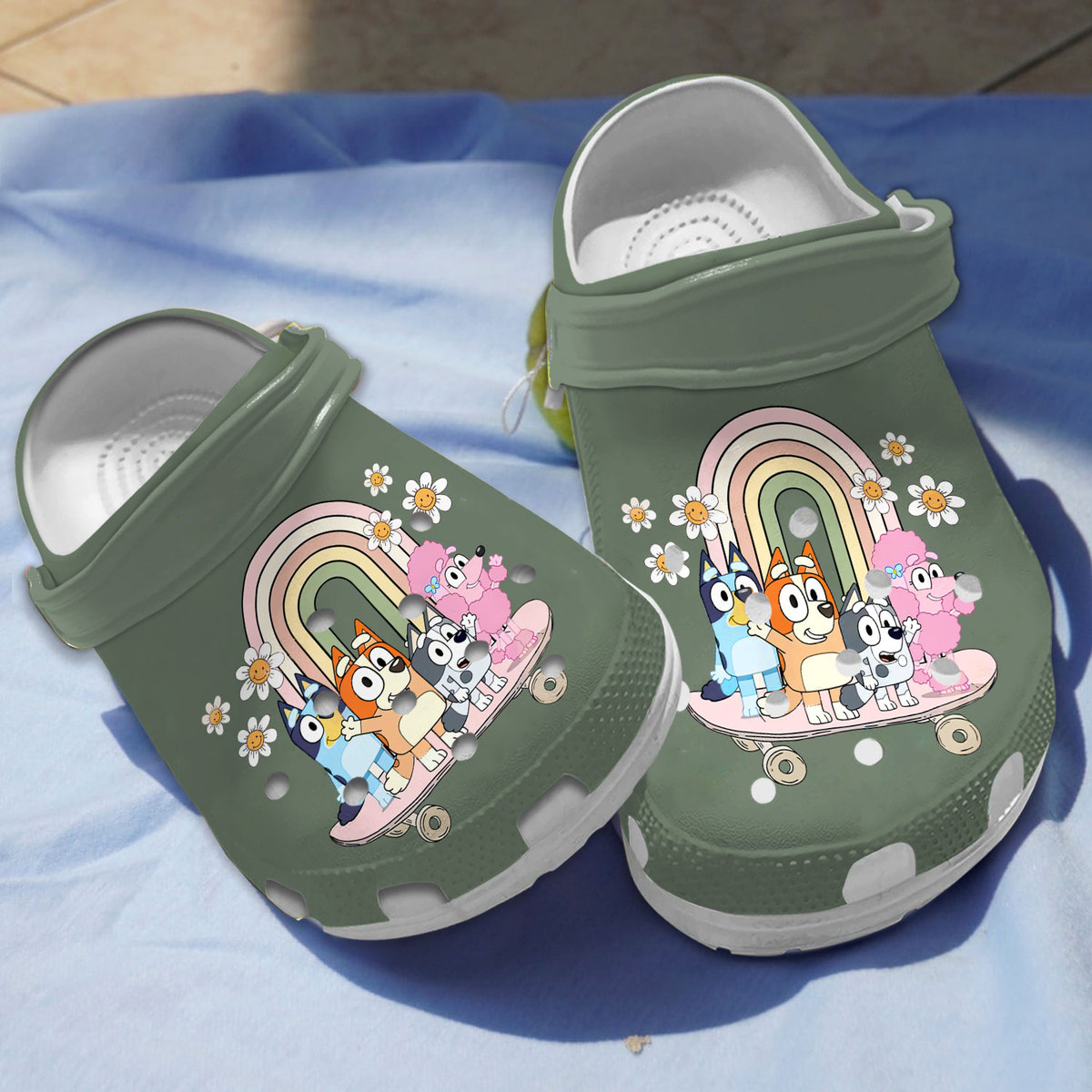 breathable bluey bingo and friends clogs for kids 26 adults cu0sv
