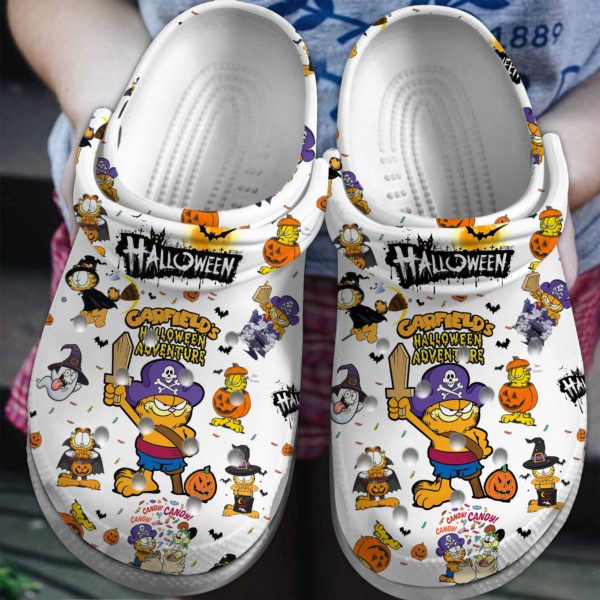 breathable garfield white clogs for kids 26 adults tlhpu