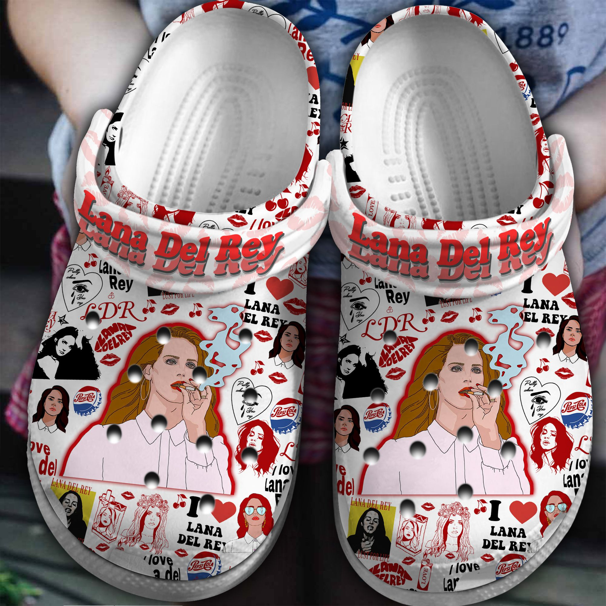 breathable lana del rey music white clogs fast shipping worldwide qmvx2