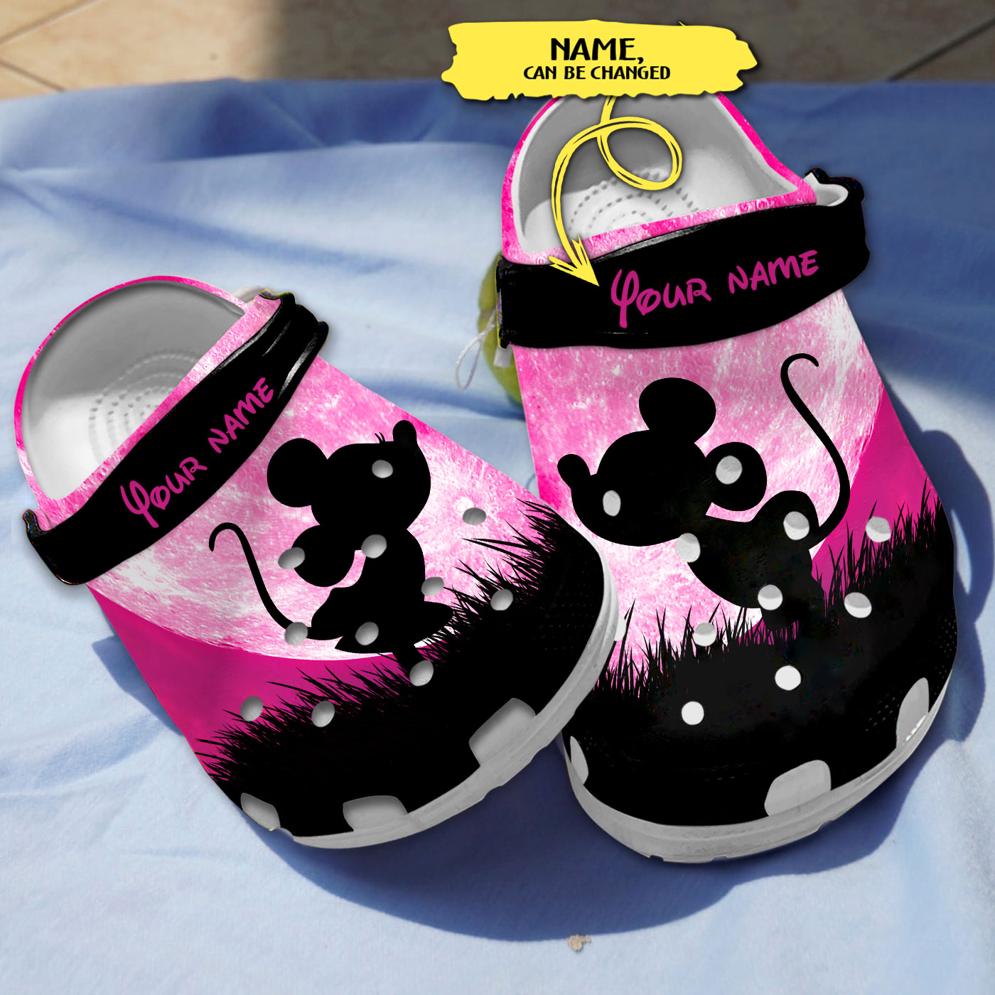 breathable night shoes love yourself personalized mickey mouse clogs kkz13