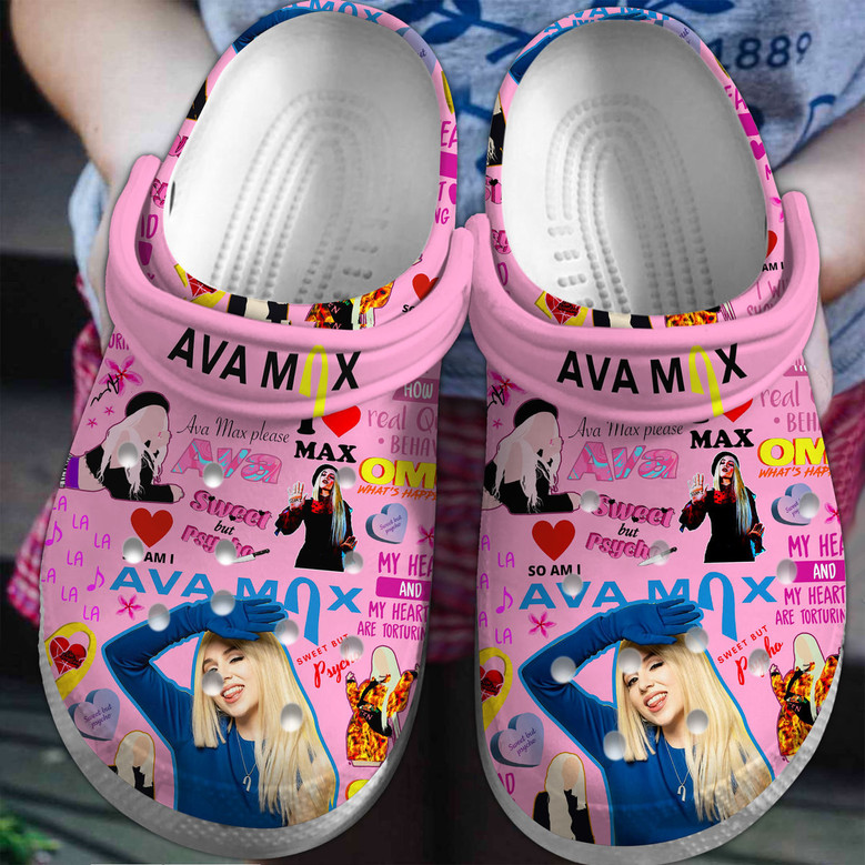 breathable shoes ava max pink music clogs for kids and adults b3s1b