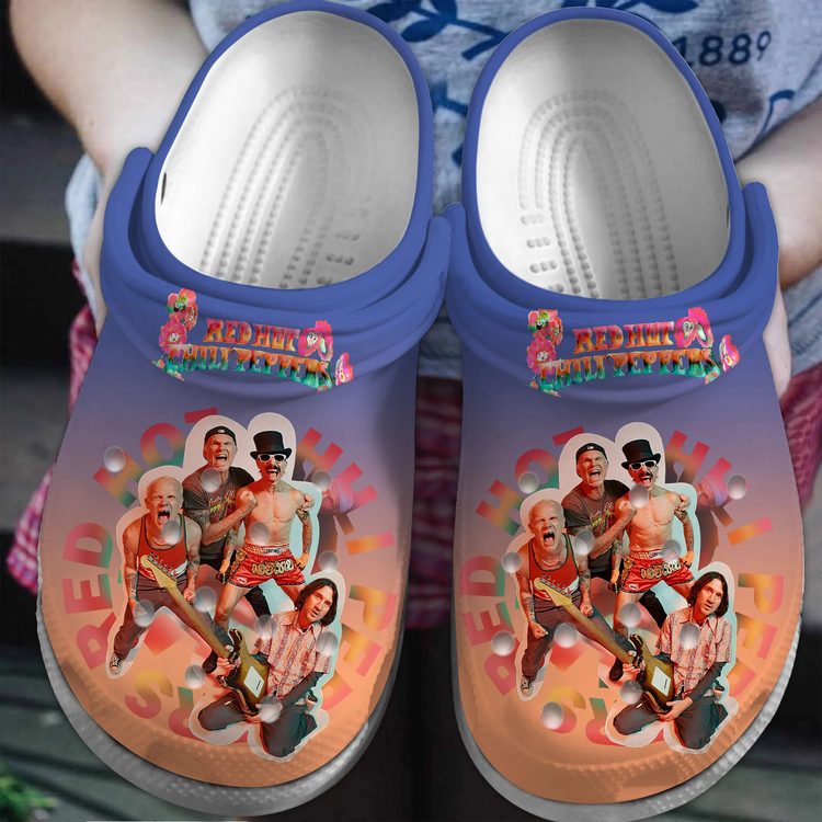 breathable vivid red hot chili peppers music clogs for kids and adults glfra