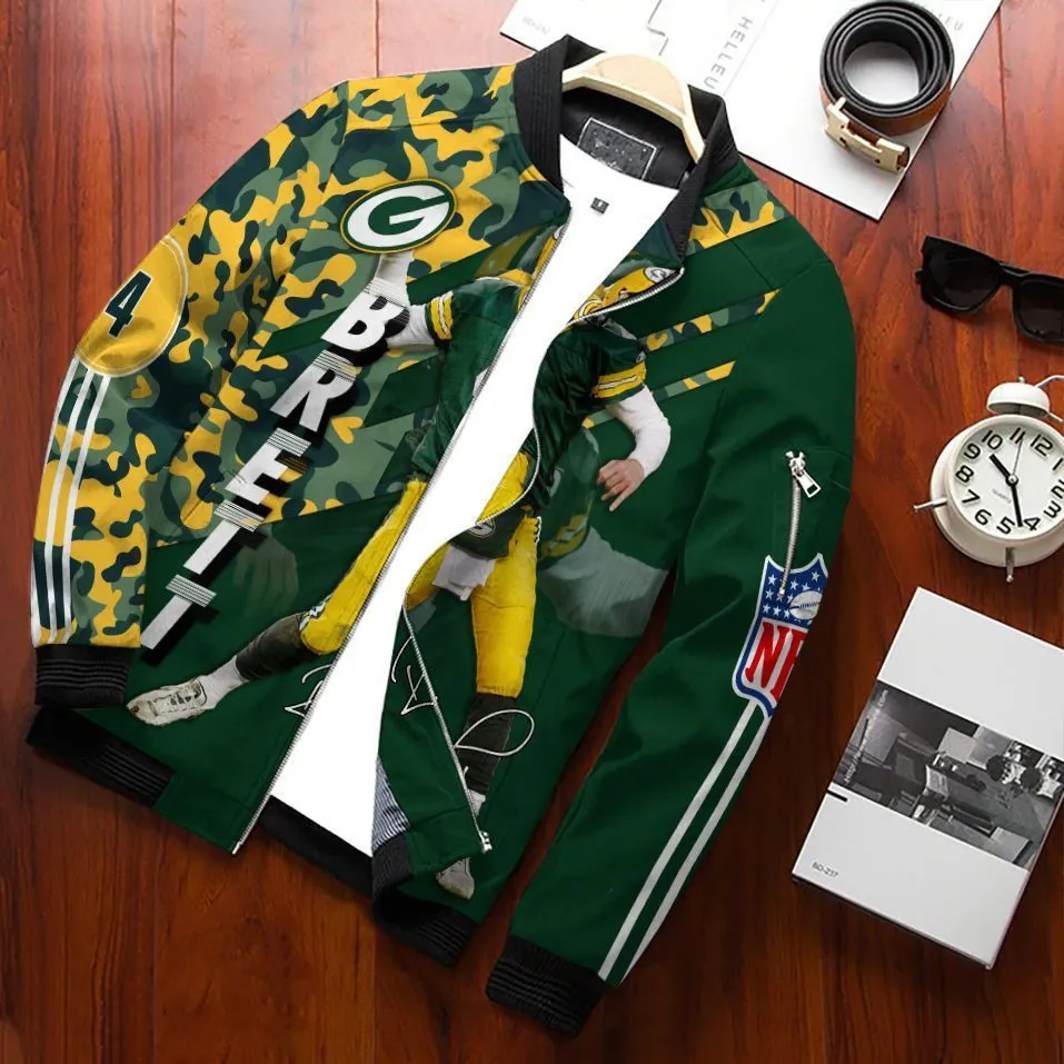 brett favre green bay packers bomber jacket 041 rxssi