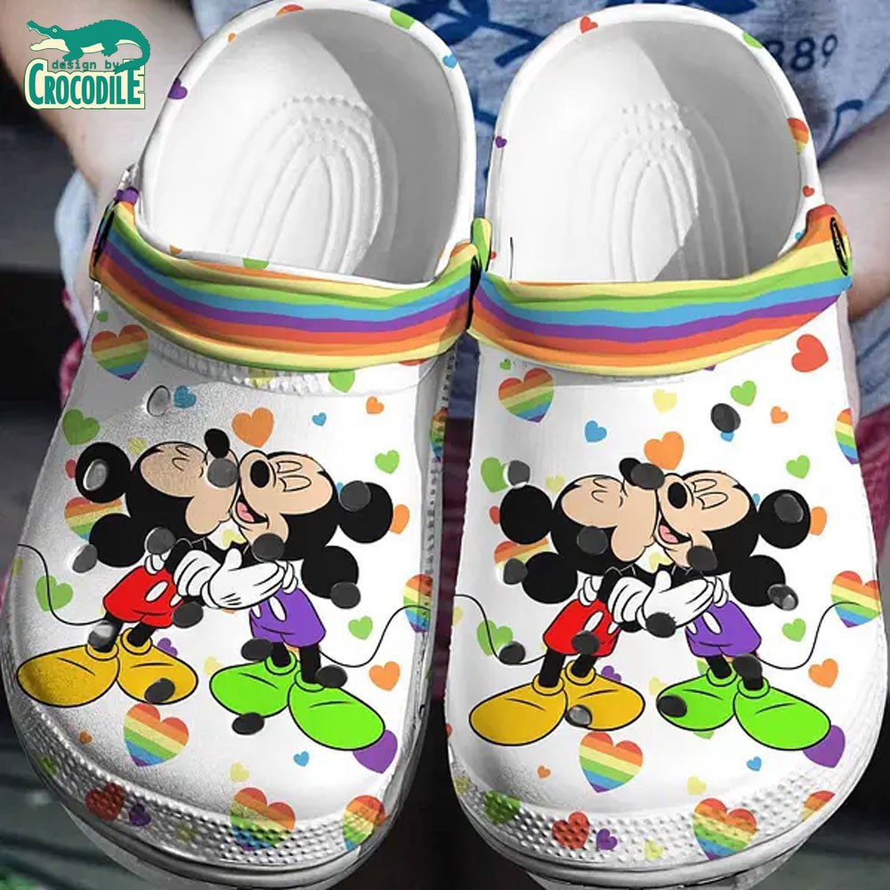brother mickey mouse colorful hearts clogs for kids 26 adults lelcn