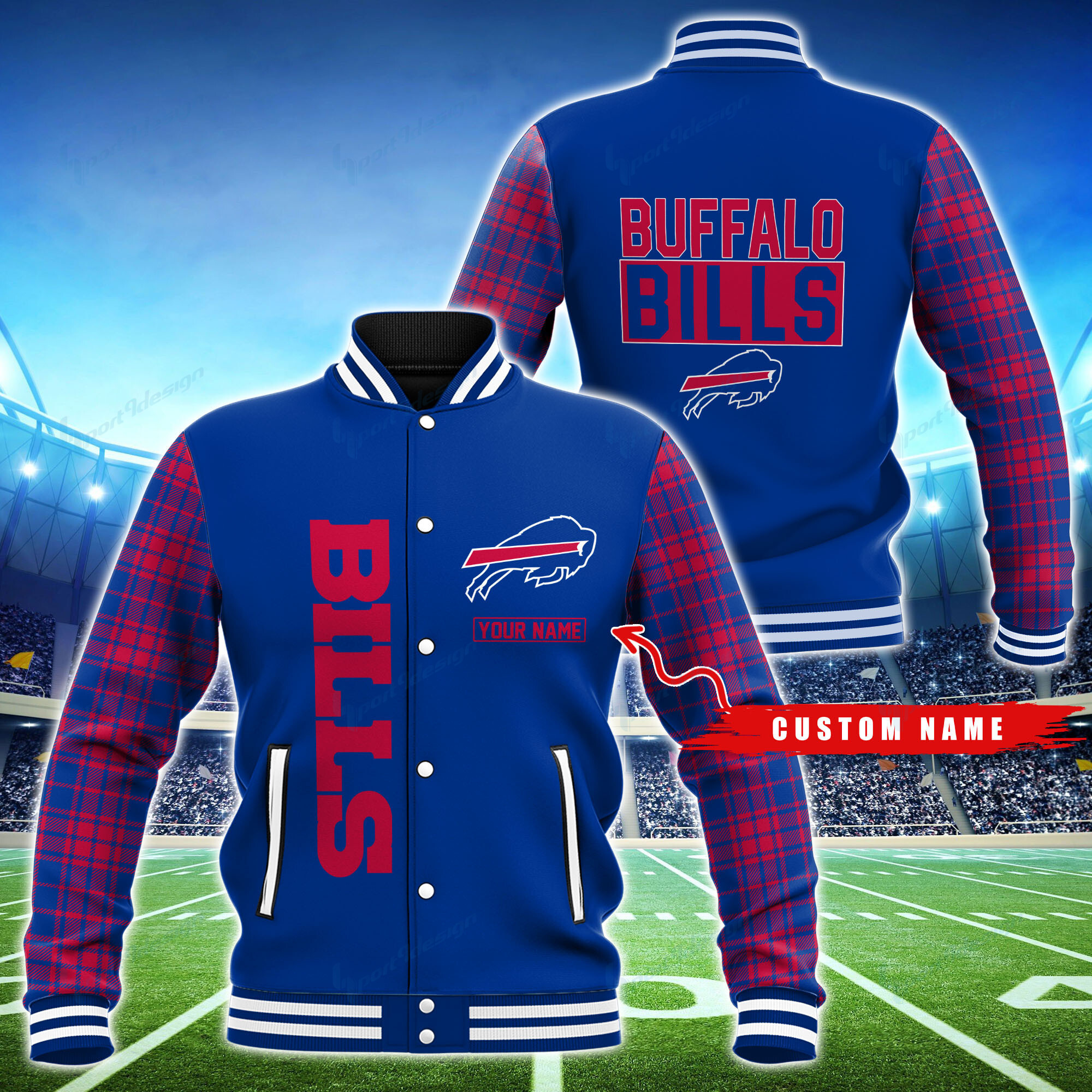 buffalo bills personalized baseball jacket bg36 sp5pv