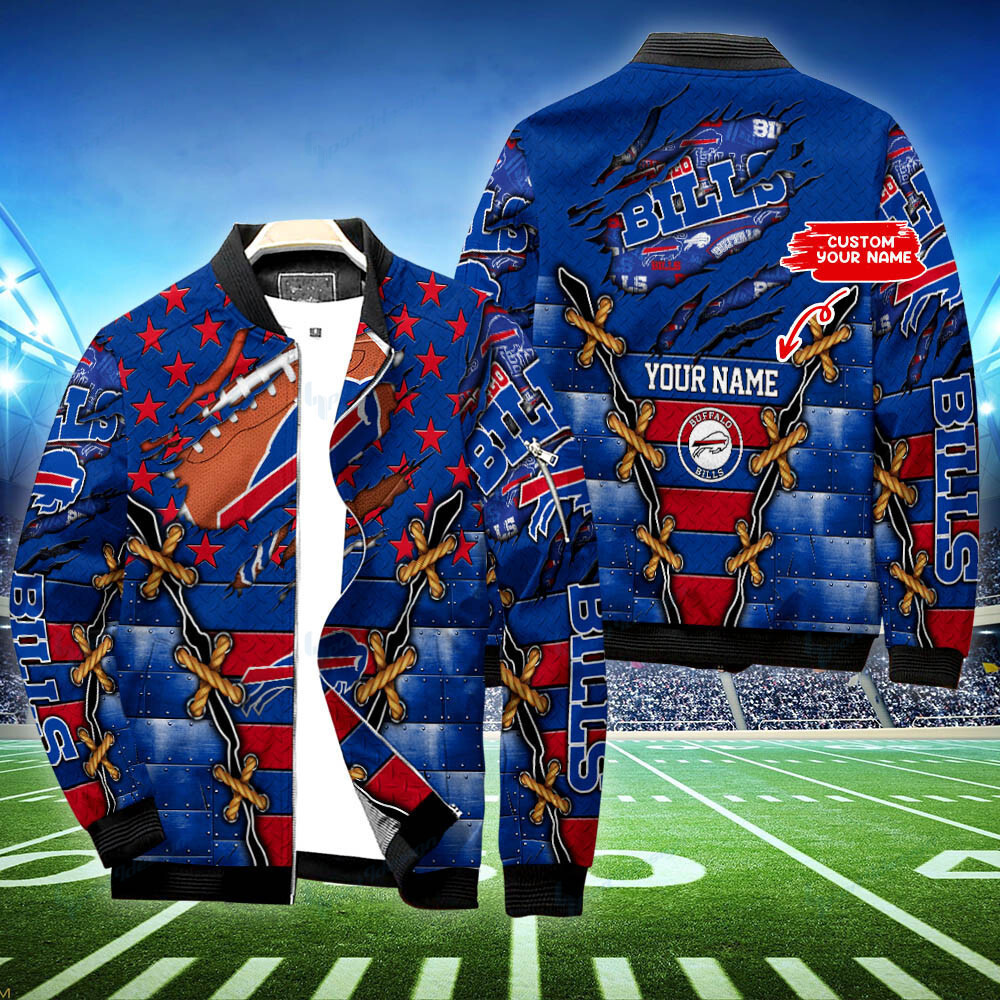 buffalo bills personalized bomber jacket bg472 mveeb