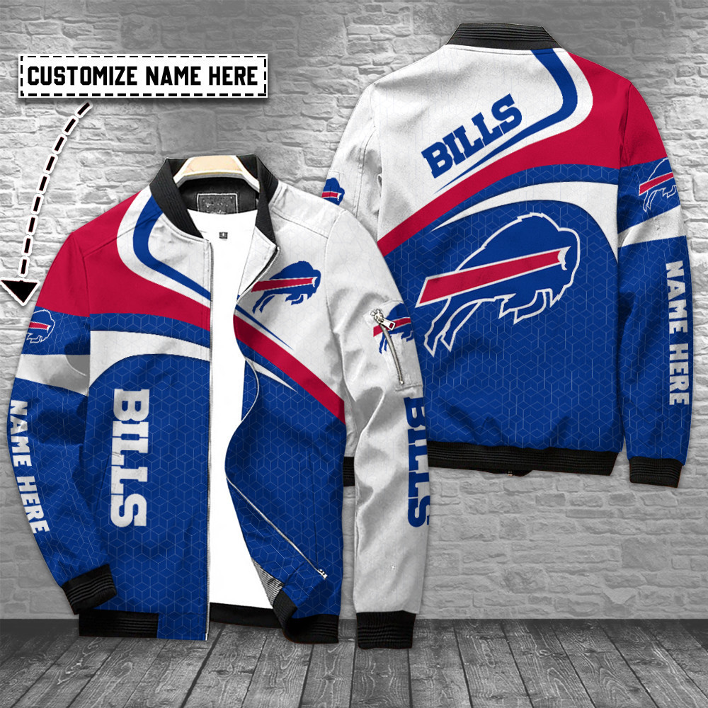 buffalo bills personalized bomber jacket bg505 xziz9