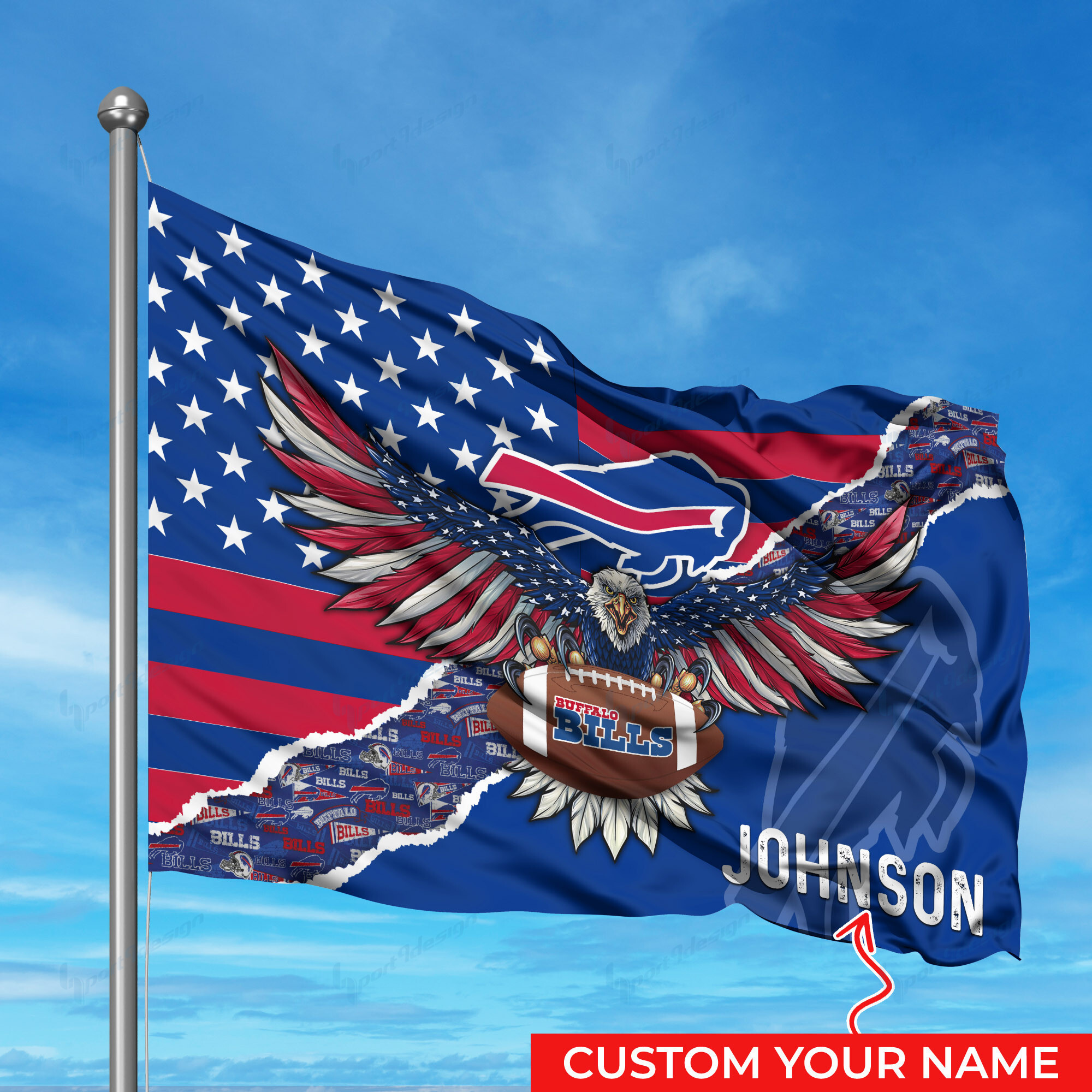 buffalo bills personalized flag 278 jq9bo