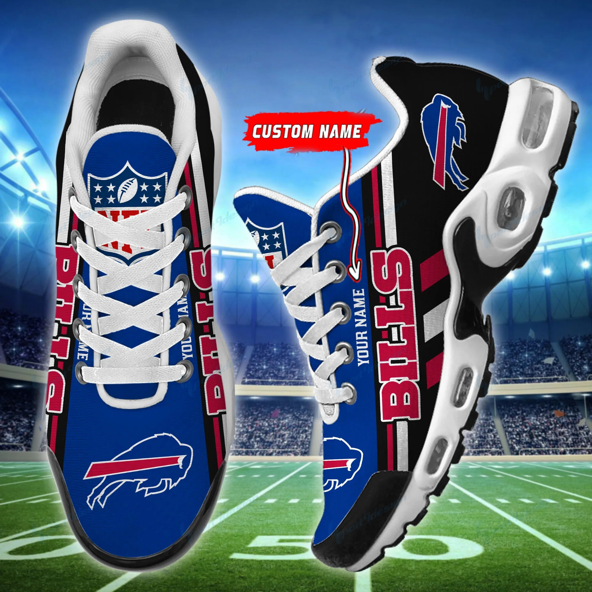 buffalo bills personalized plus t n youth sneakers bg51 raups